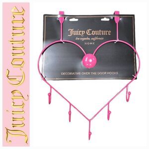 Juicy Couture Home Heart Shaped Over-the-Door Hooks- Pink